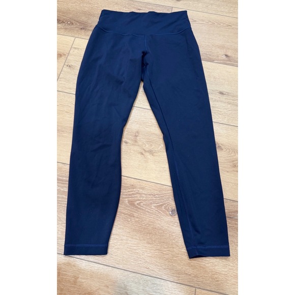 Lululemon Pants - Square dot Lululemon Wunder Train High Rise Tight Navy Blue Leggings10 read note
